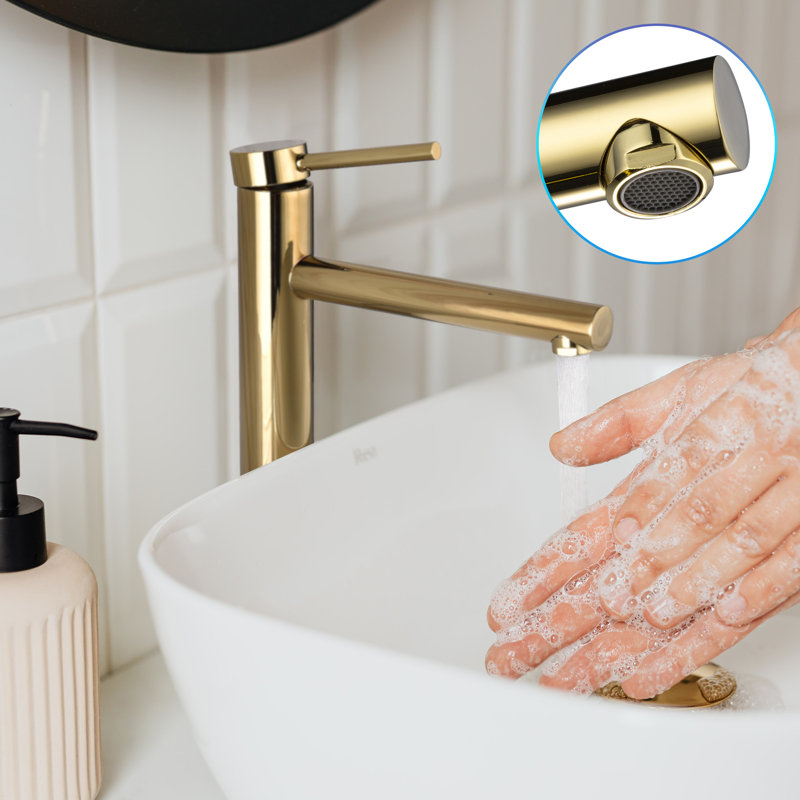 Aquaterior Bathroom Vessel Sink Faucet 8" Tall 1 Handle/Hole Cold&Hot